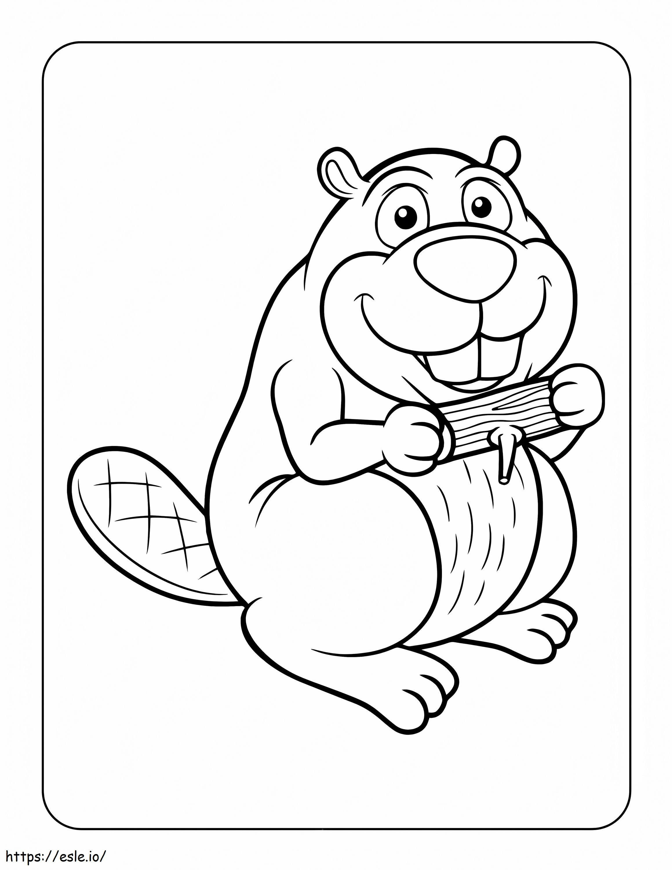 Beautiful Beaver coloring page