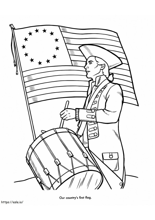 American Independence Day 4 coloring page
