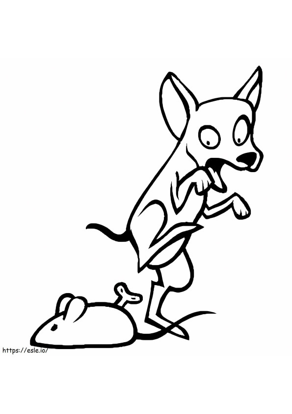 Chihuahua And Mouse Toy coloring page