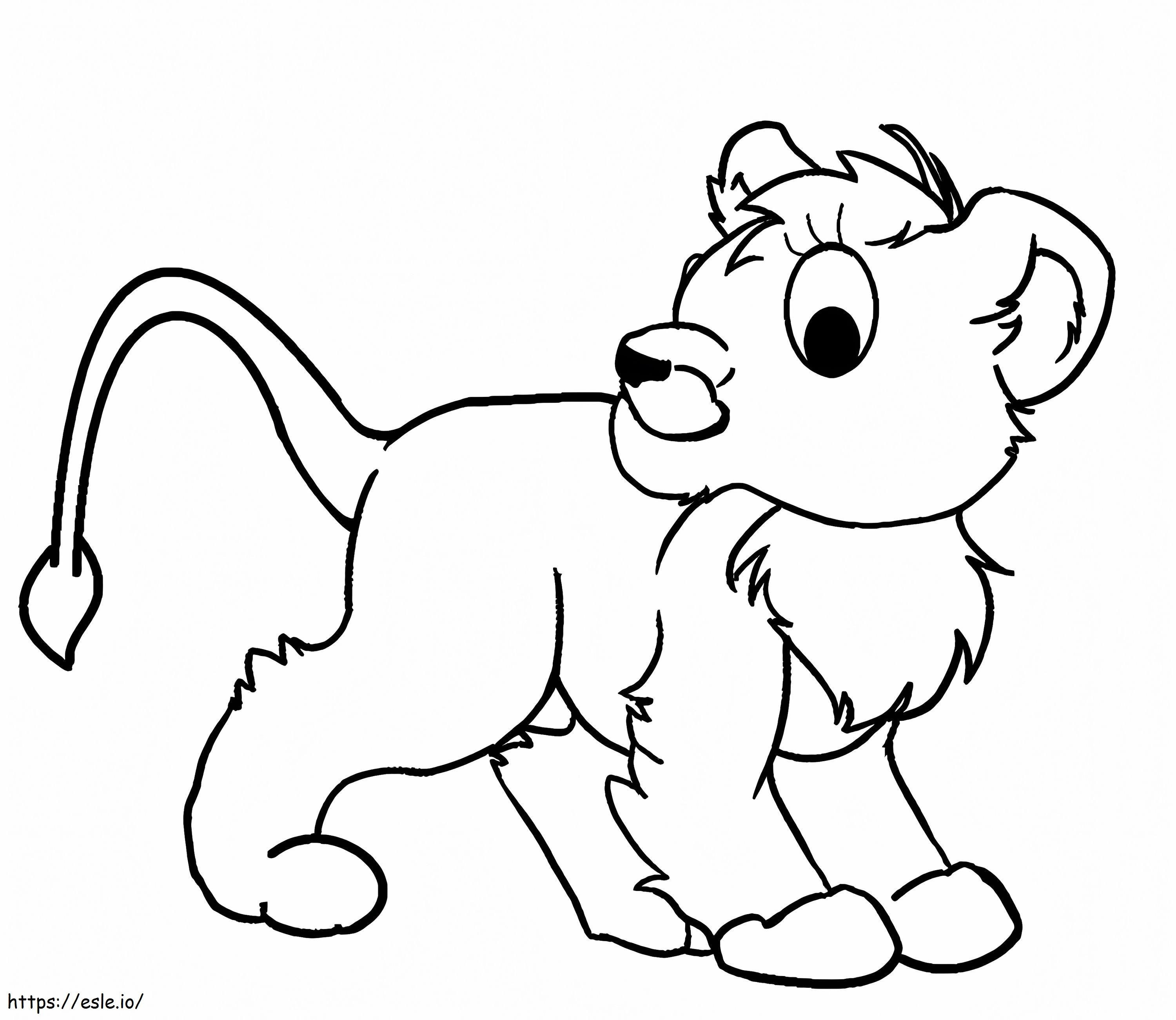 Leão Webkinz para colorir