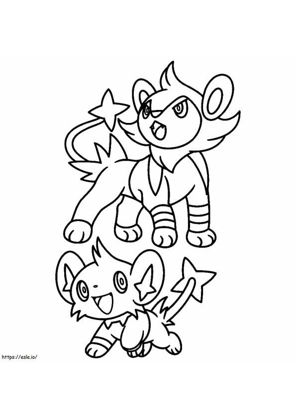 Coloriage Luxio Pokémon 2 à imprimer dessin