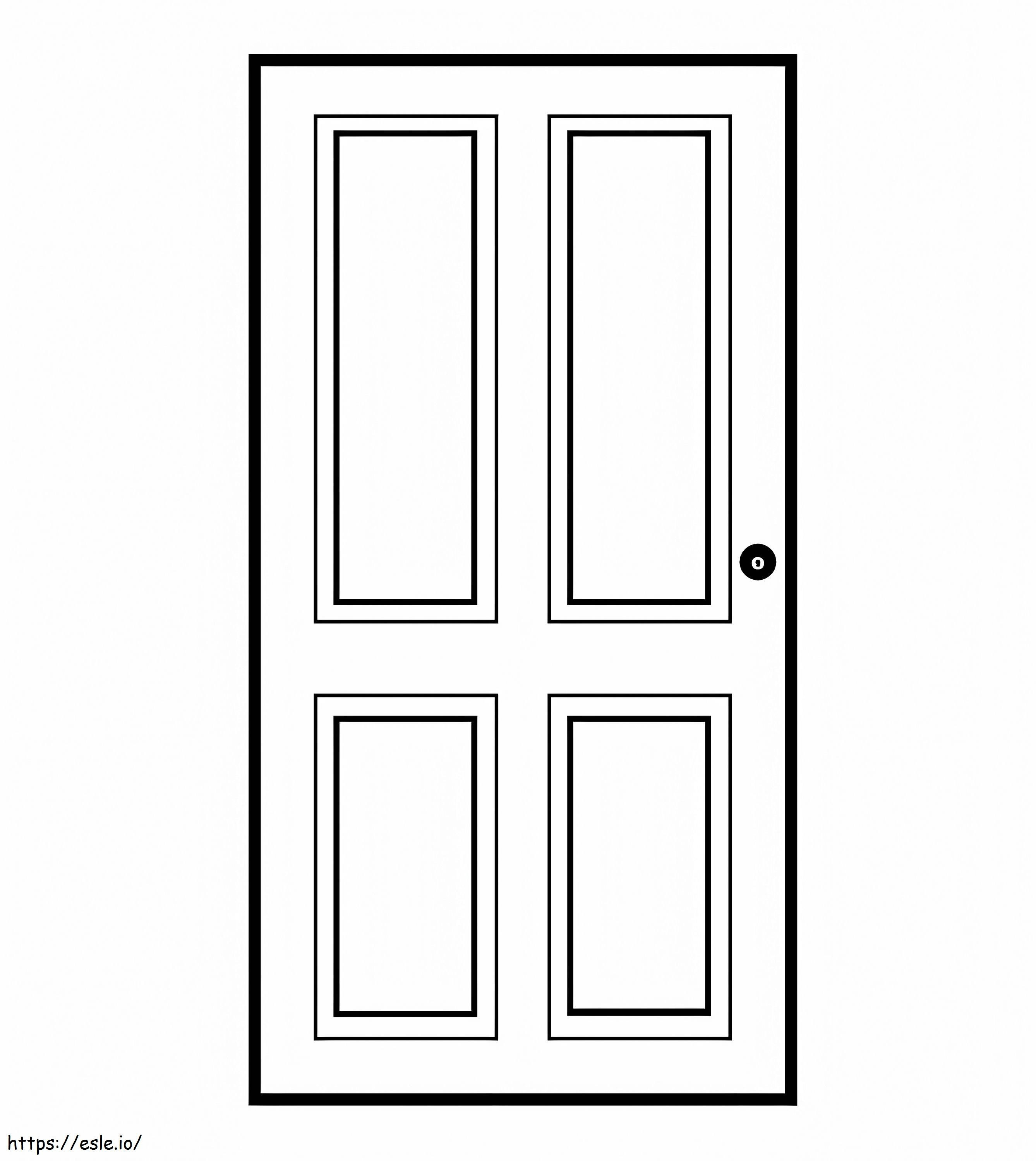 Yksinkertainen ovi värityskuva