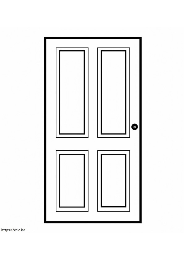 Yksinkertainen ovi värityskuva