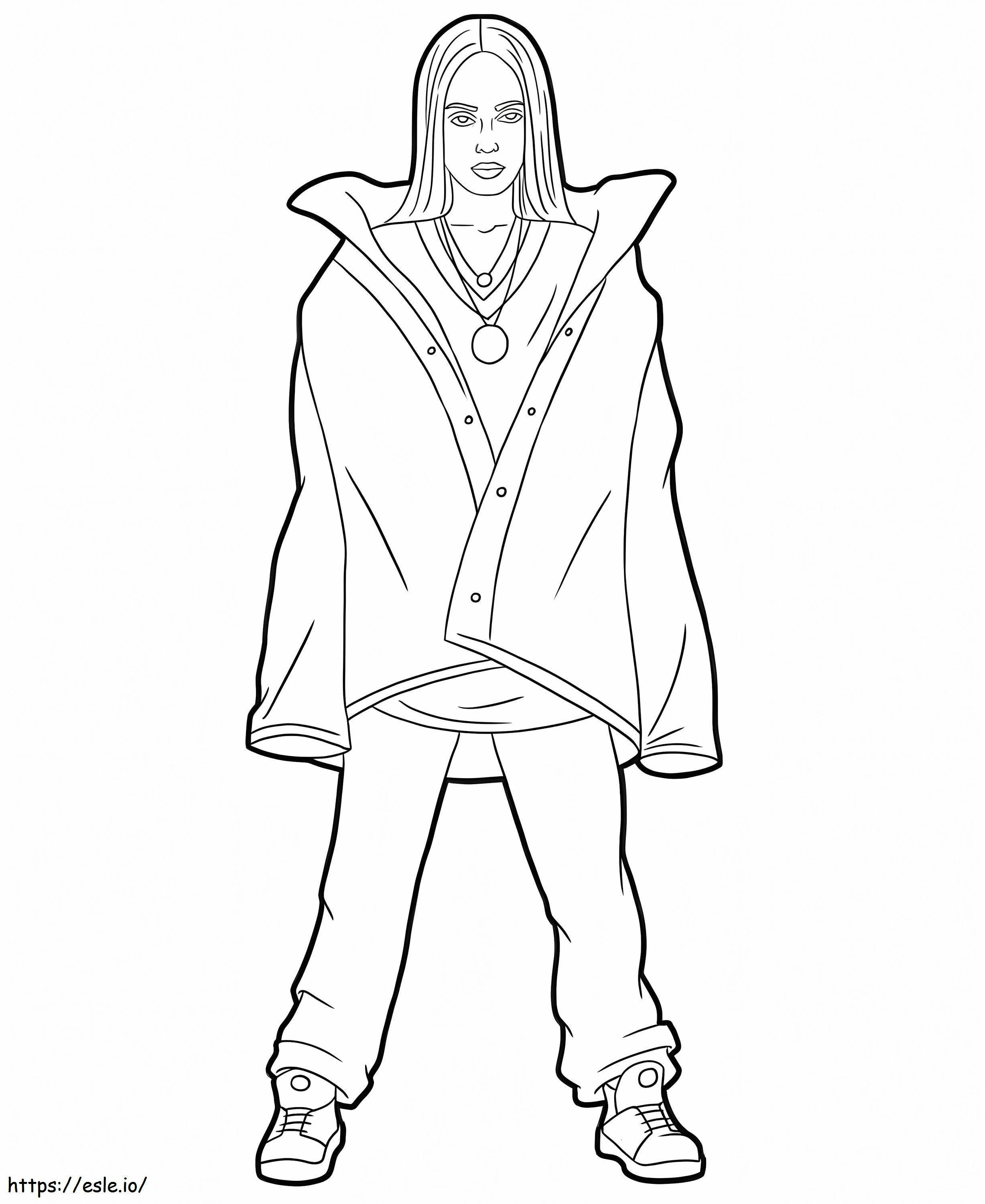 Billie Eilishs Style coloring page