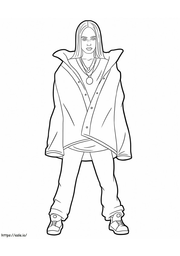 Billie Eilishs Style coloring page