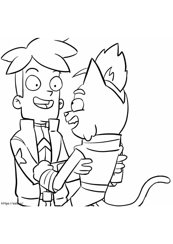 Gary Goodspeed And Little Cato From Final Space coloring page