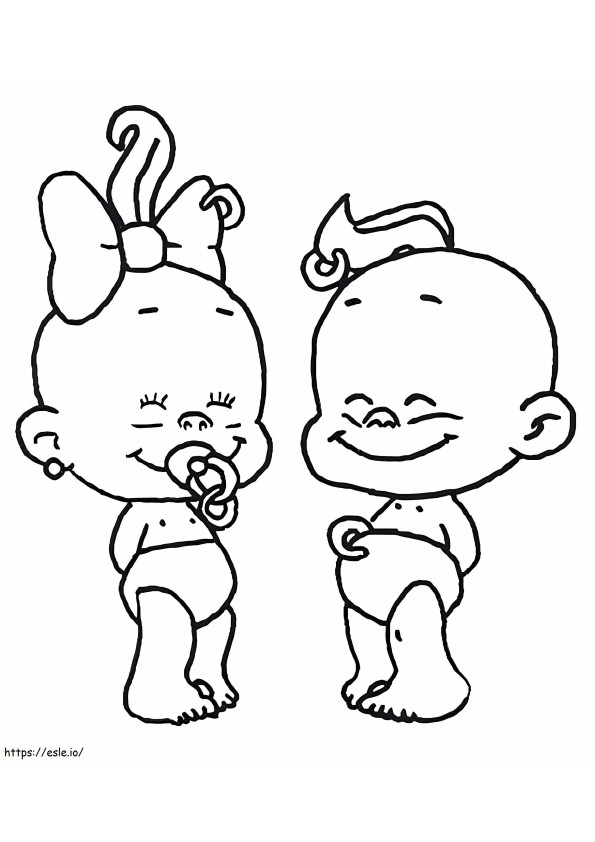 Kids Winni Diaper coloring page