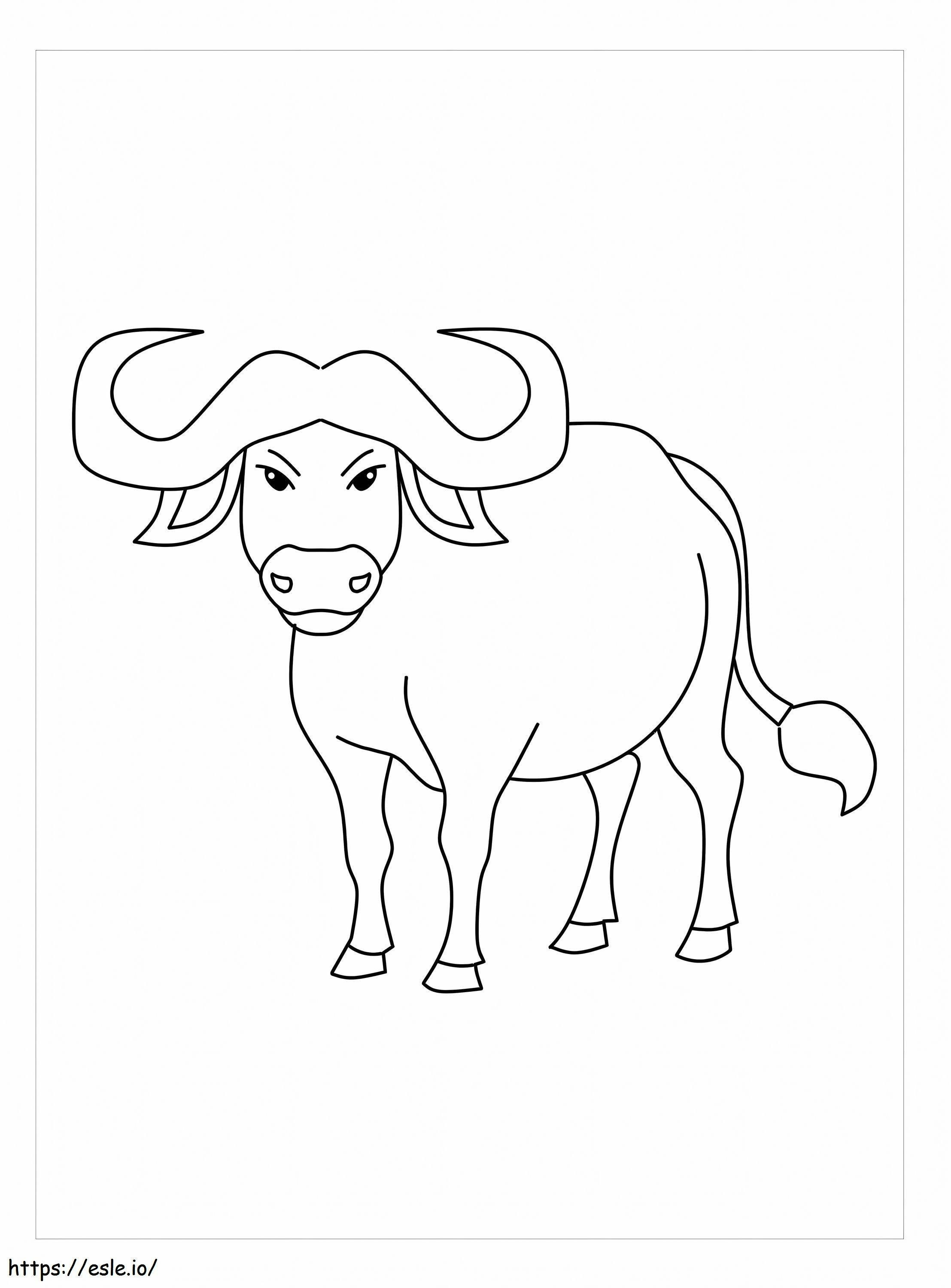 Búfalo perfecto para colorear