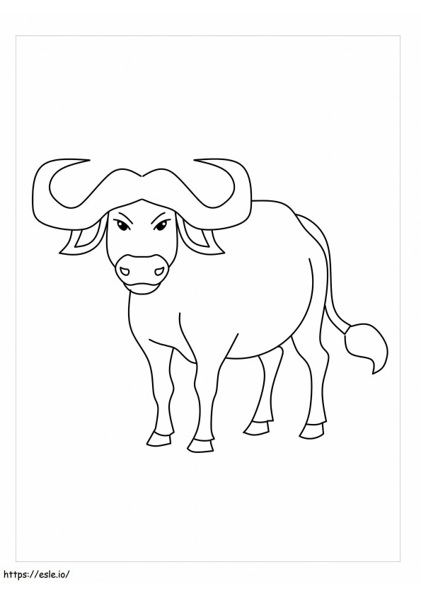 Búfalo perfecto para colorear