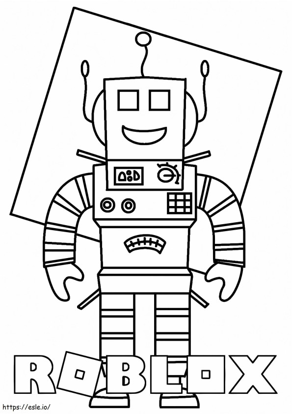 Robot Roblox coloring page