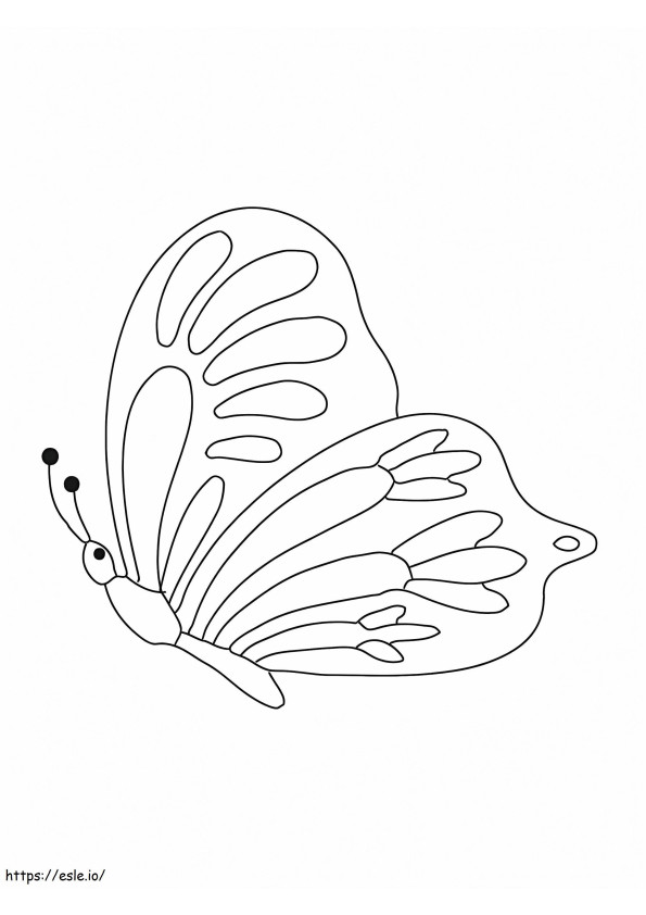Linda borboleta voadora para colorir
