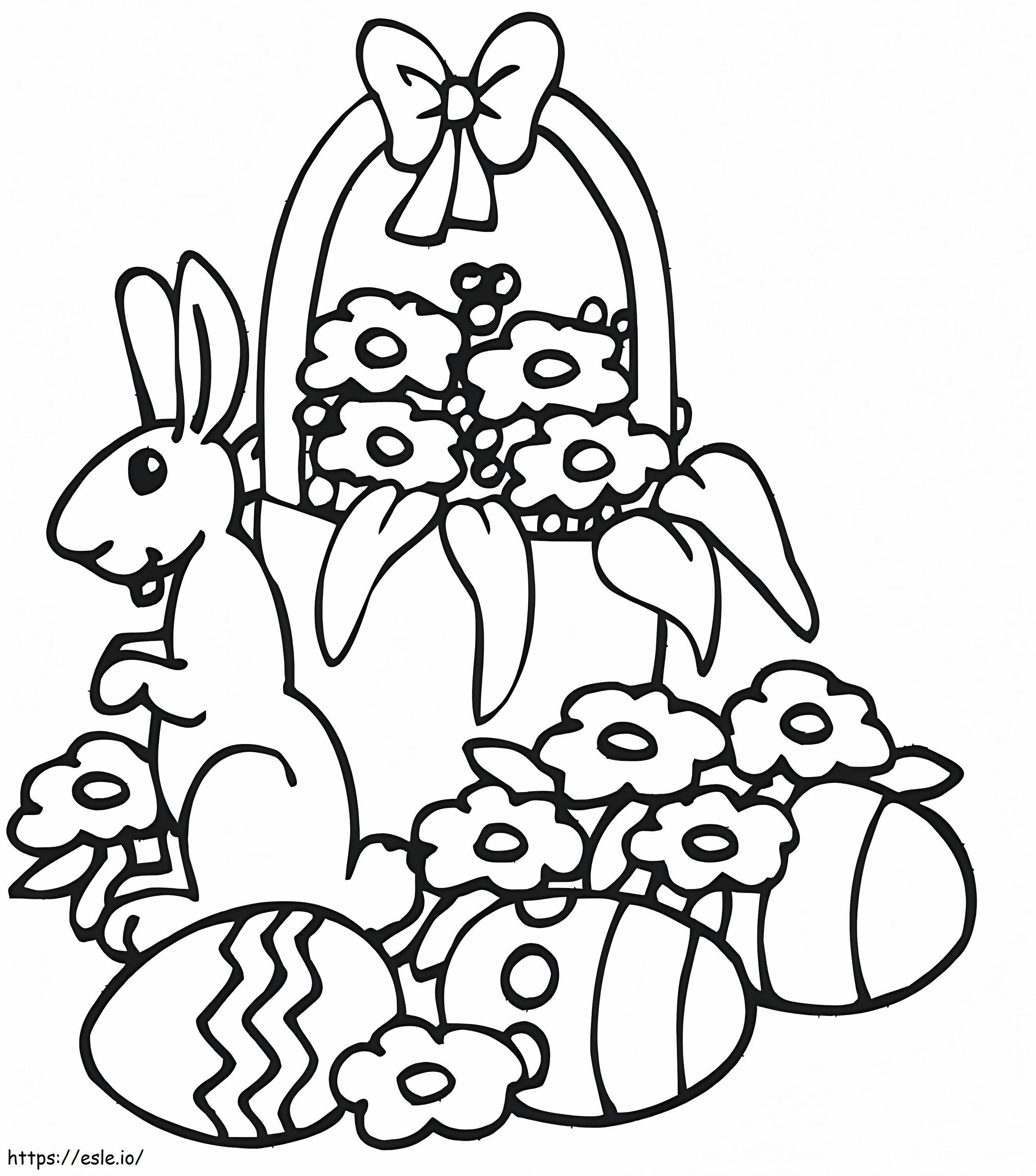 Coloriage Panier de Pâques 4 à imprimer dessin