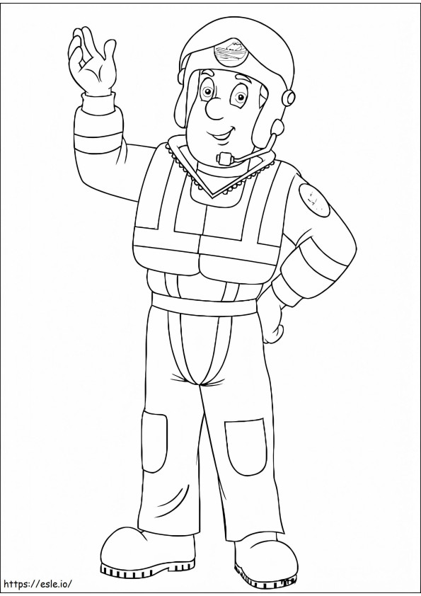 Funny Tom Thomas From Fireman Sam coloring page