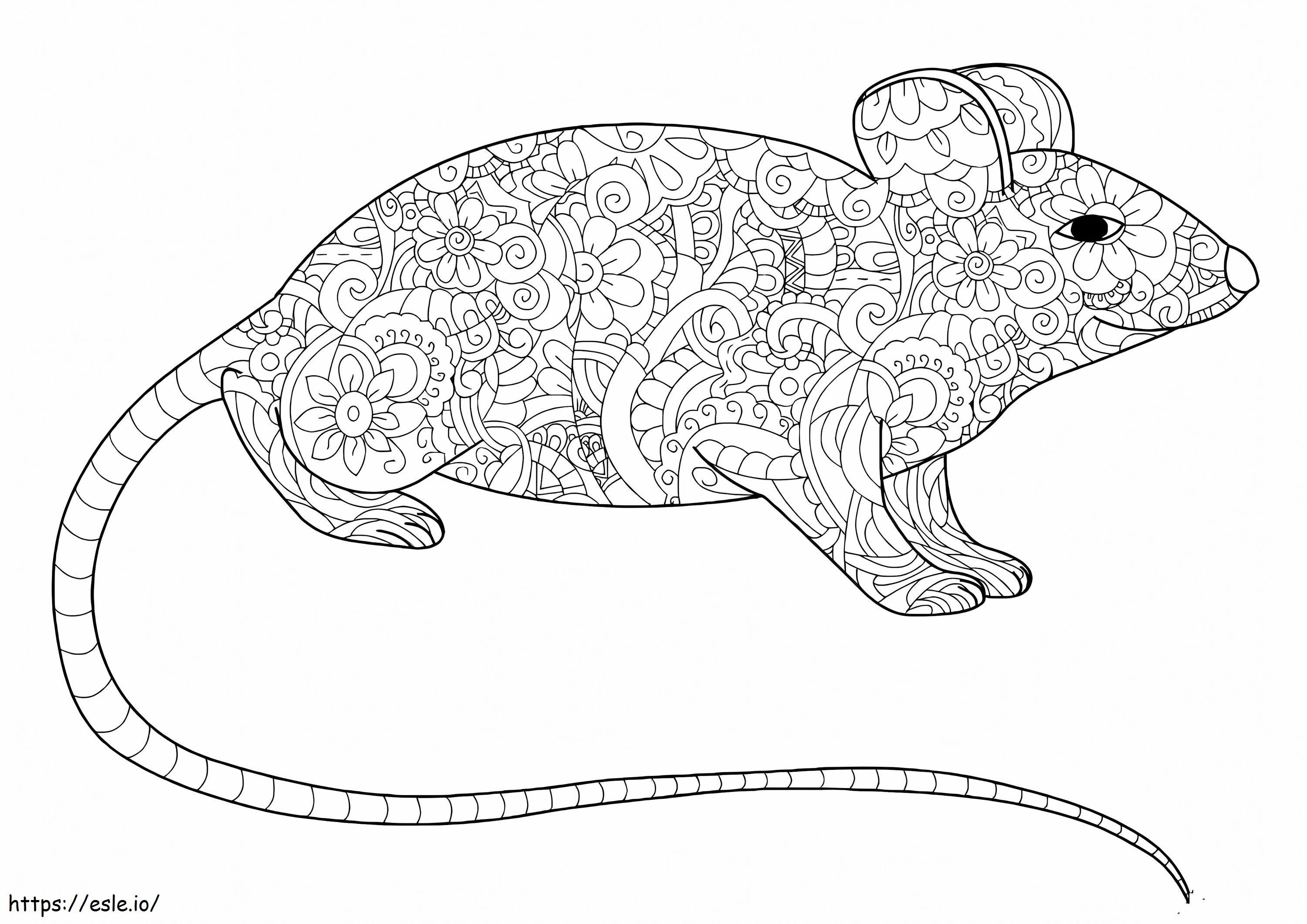Mandala Tikus Gambar Mewarnai