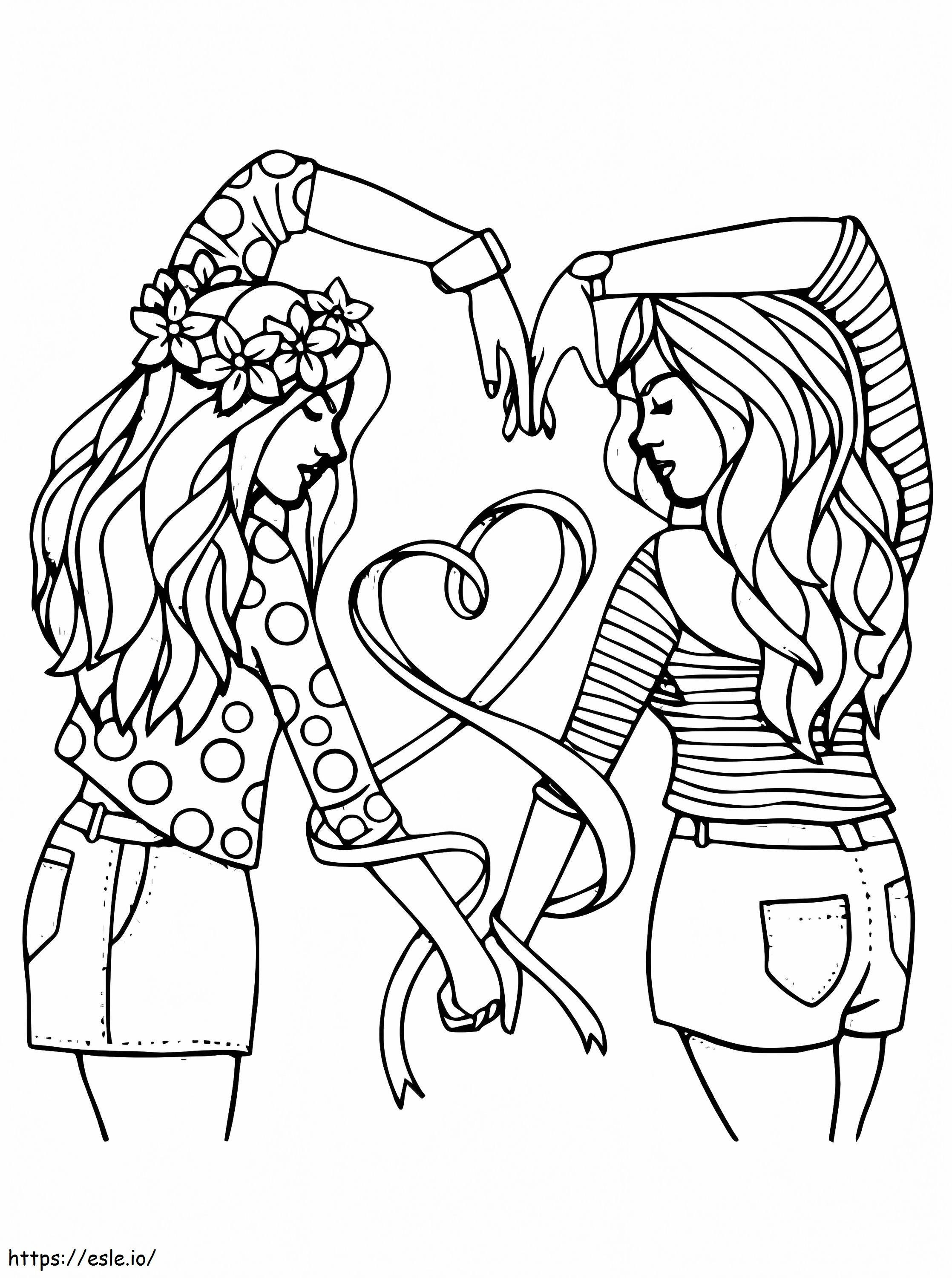 Best Friends 5 coloring page