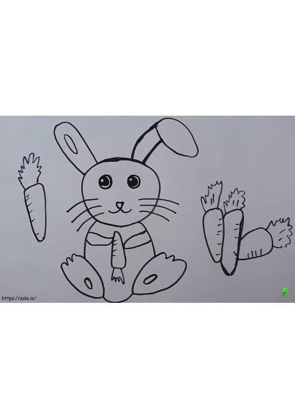 1560906119 Glitter Rabbit A4 coloring page