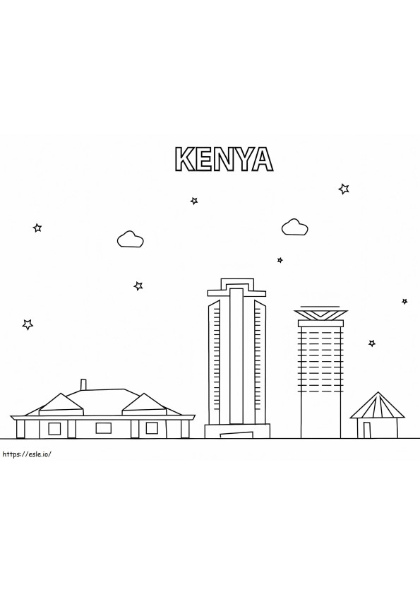 Free Kenya coloring page