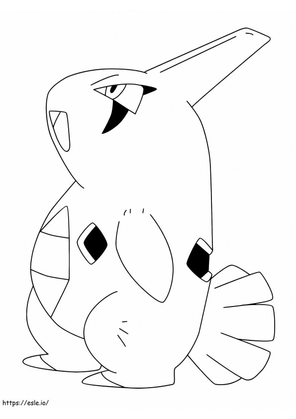 Coloriage Larvitar Pokémon 2 à imprimer dessin