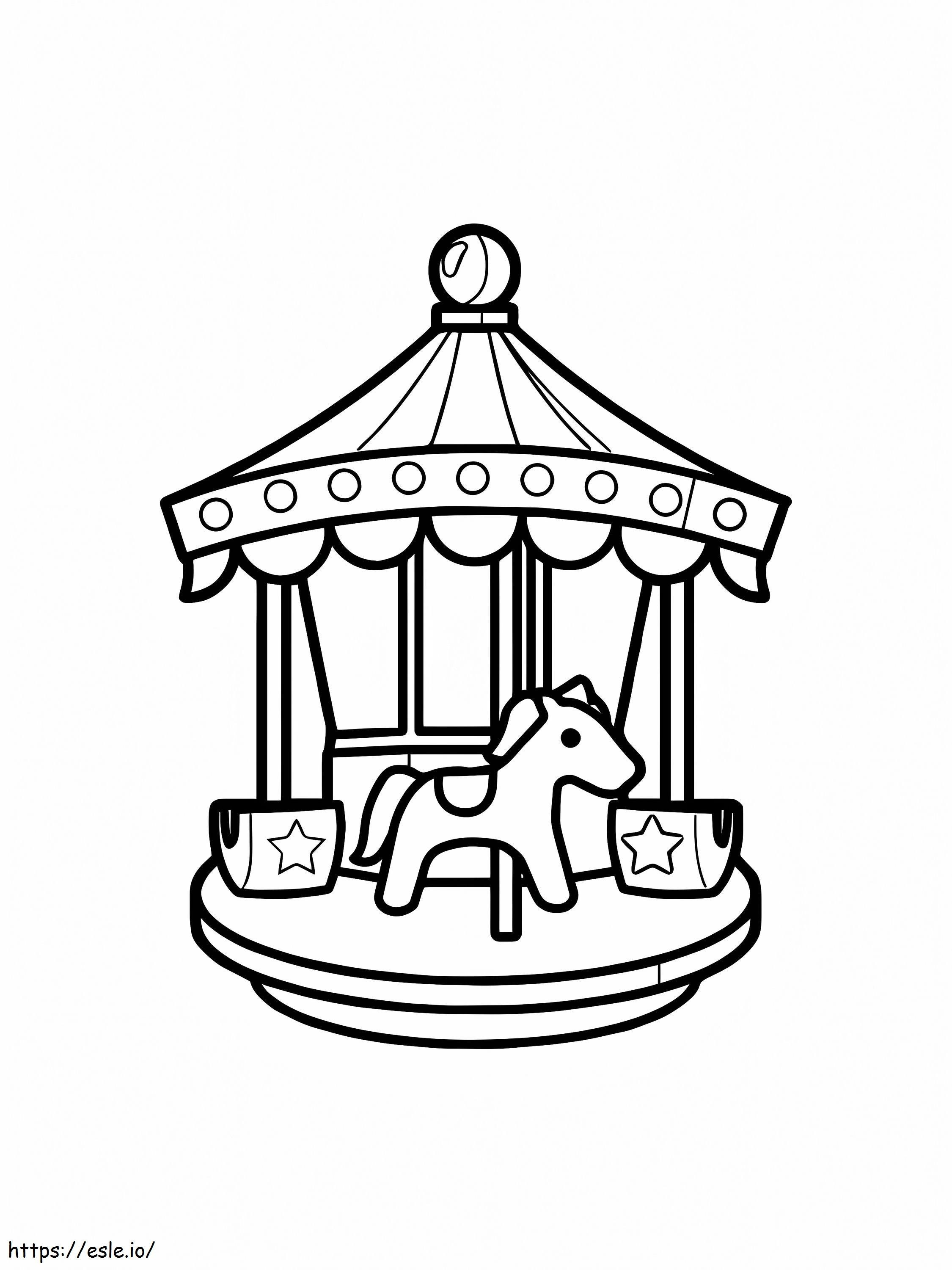 Simple Carousel coloring page