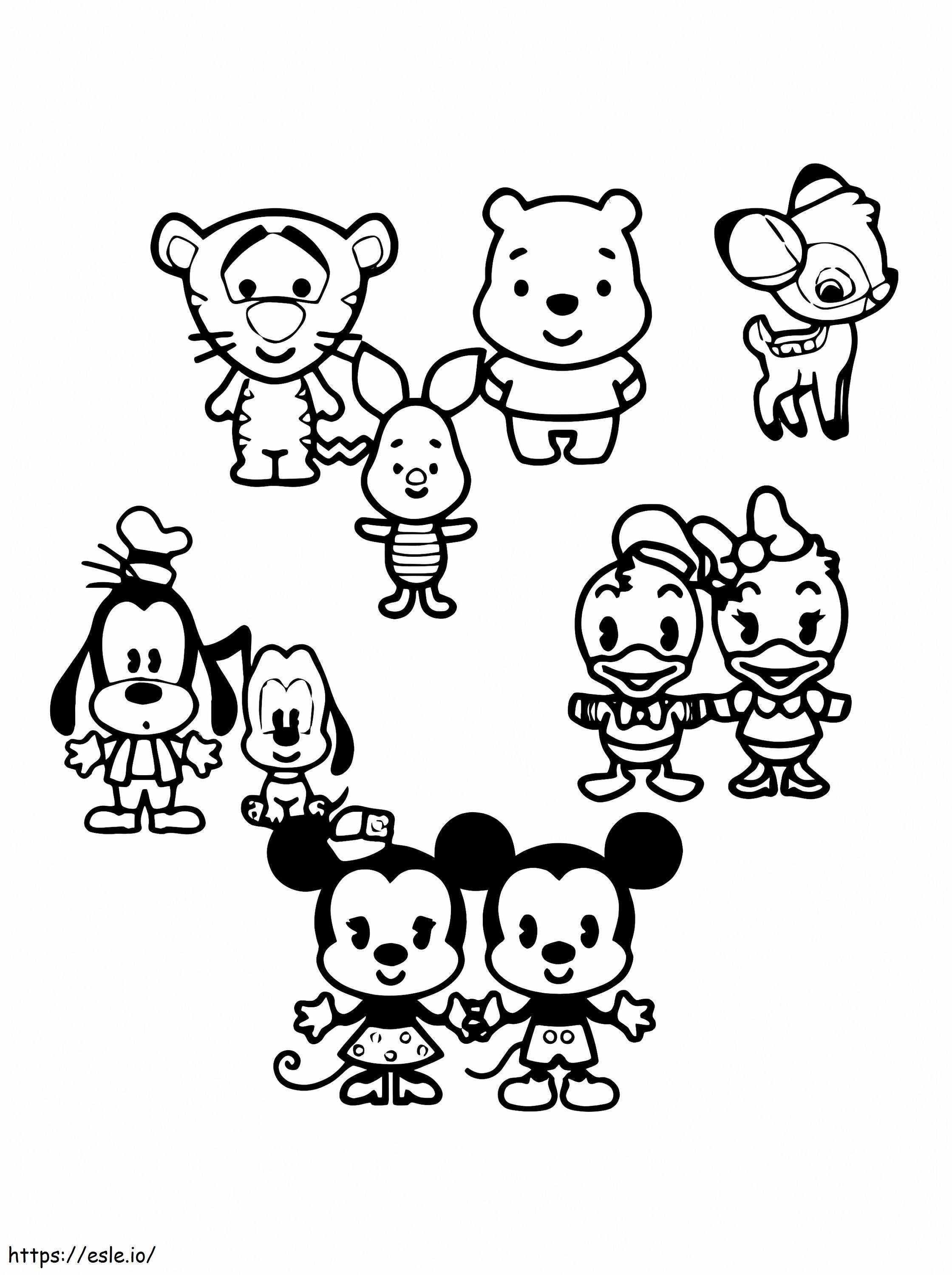 Free Disney Cuties coloring page