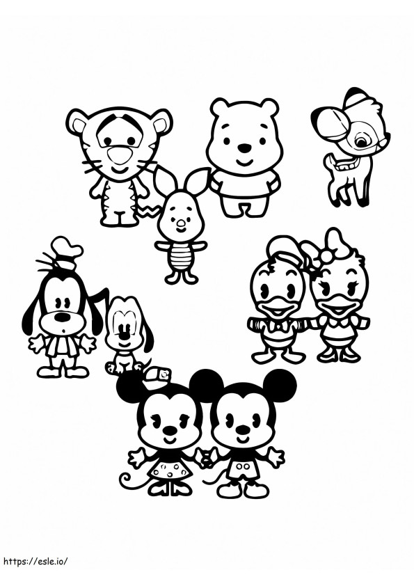 Free Disney Cuties coloring page