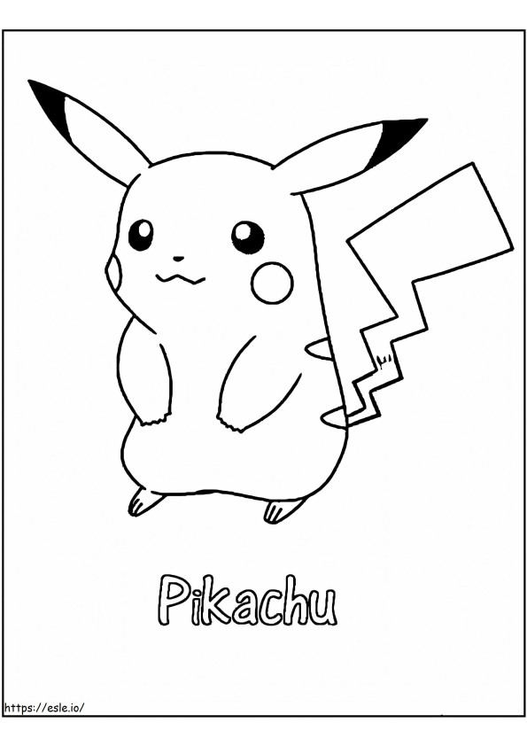 Impressive Pikachu coloring page
