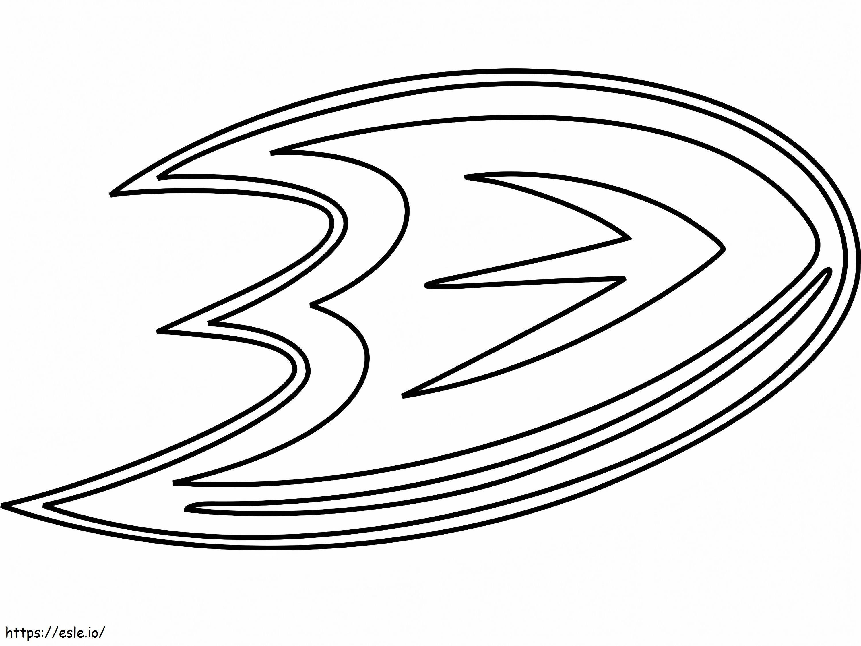 Logo kaczek Anaheim kolorowanka