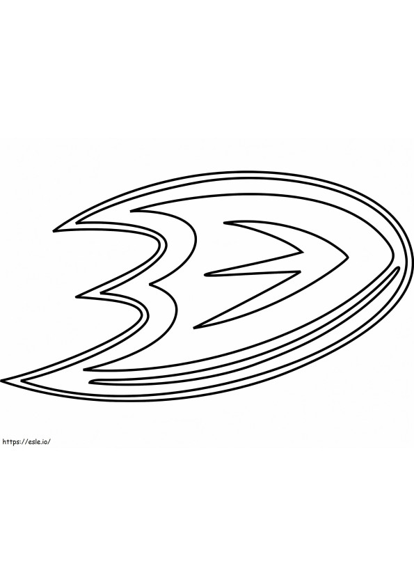 Coloriage Logo des Canards d'Anaheim à imprimer dessin