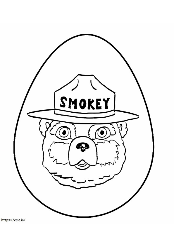 Smoky Bear Face coloring page