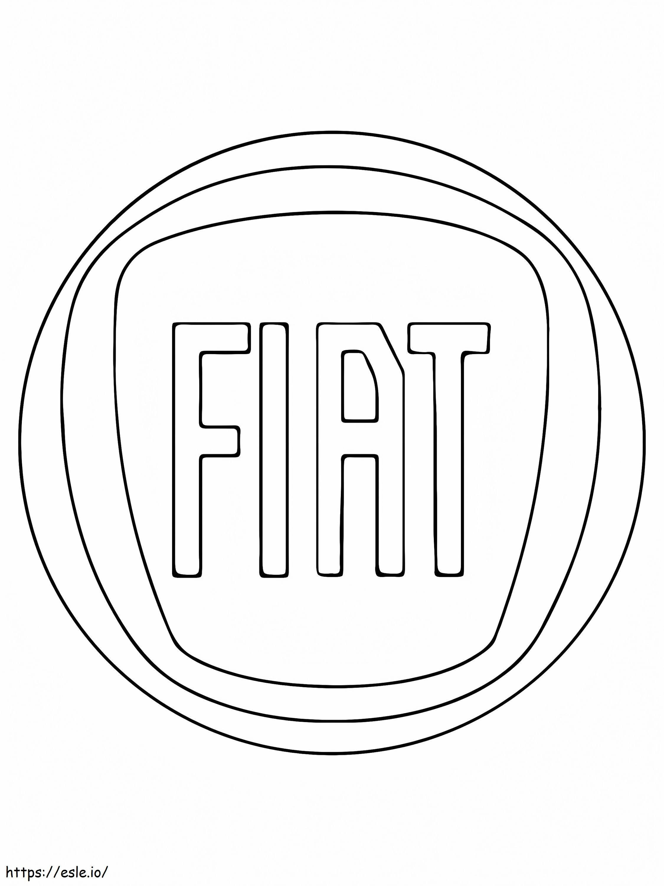 Logotipo do carro Fiat para colorir