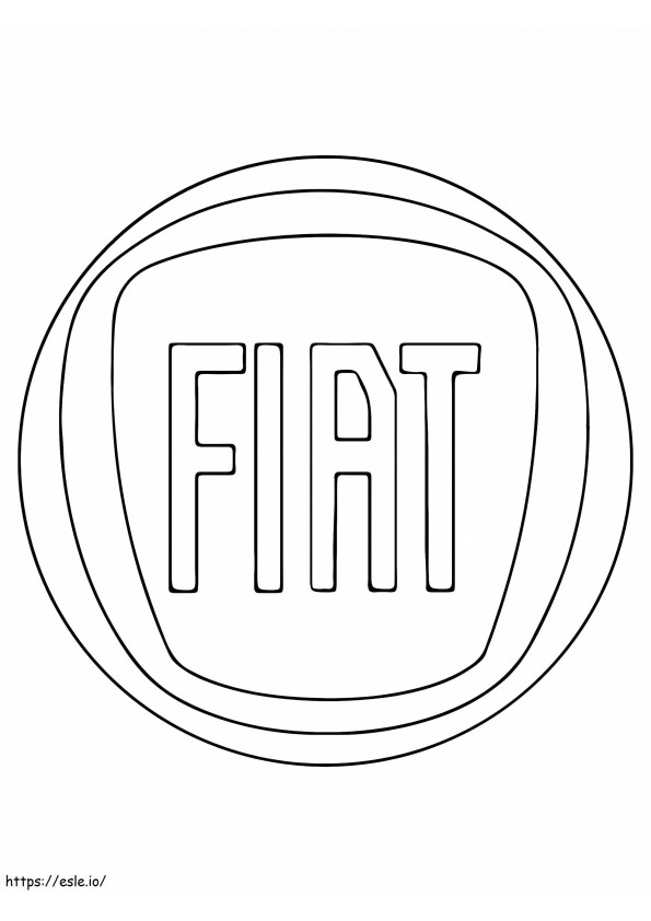 Logo Mașină Fiat de colorat