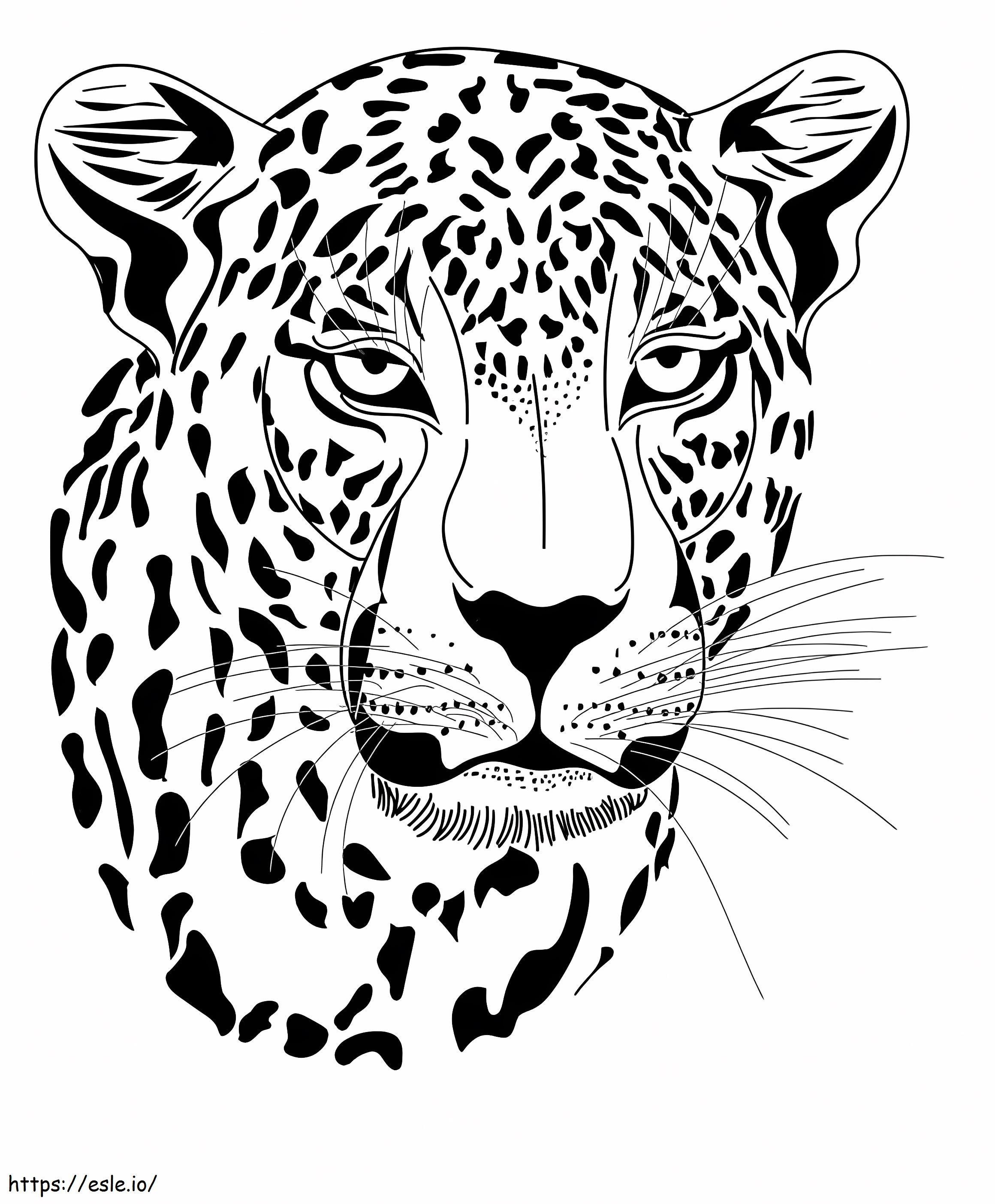 Leopardin muotokuva värityskuva