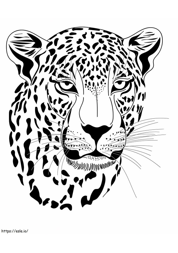Leopard Portrait coloring page