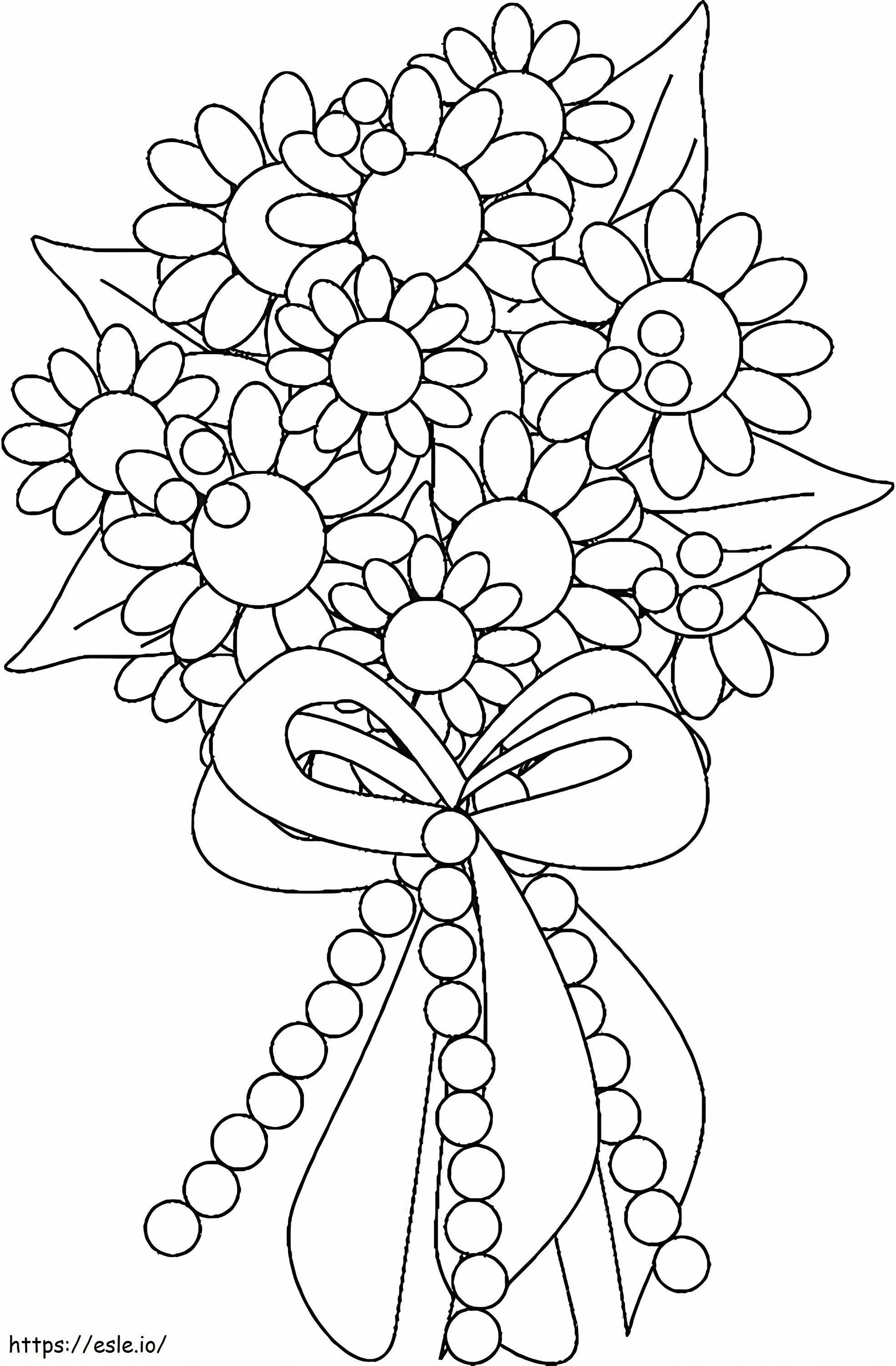 Bouquet Of Flowers To Celebrate Inauguration Day coloring page