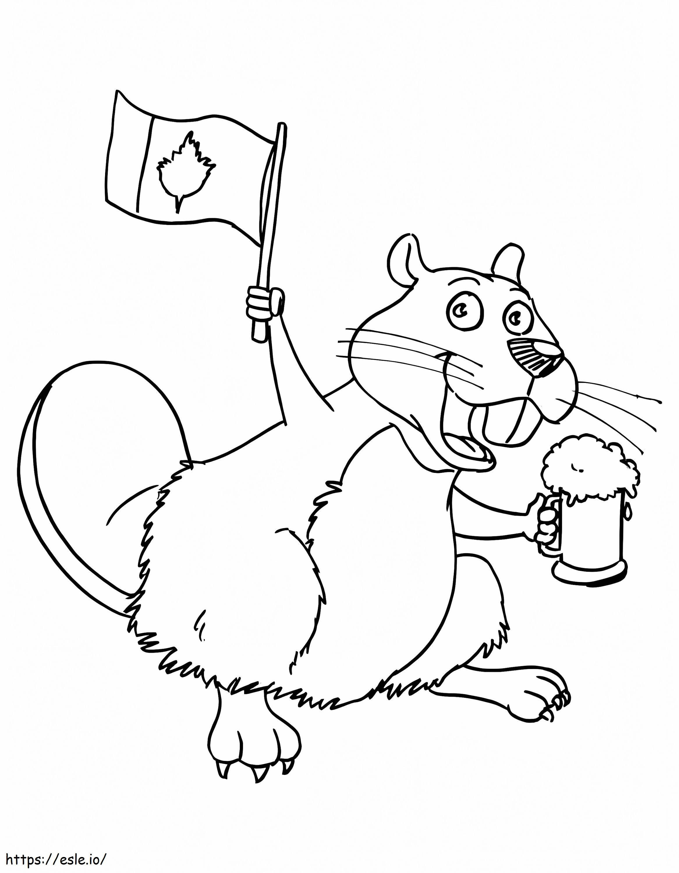 Canadian Beaver coloring page