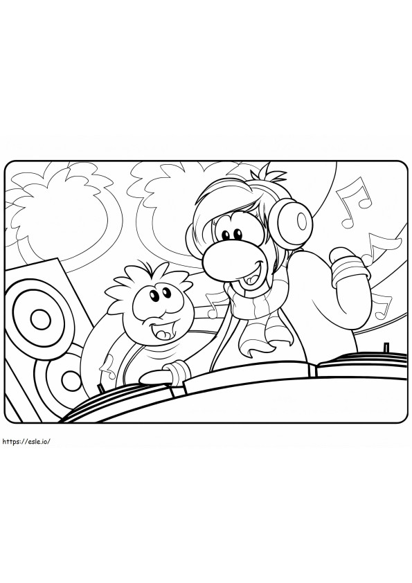 Free Club Penguin Printable coloring page