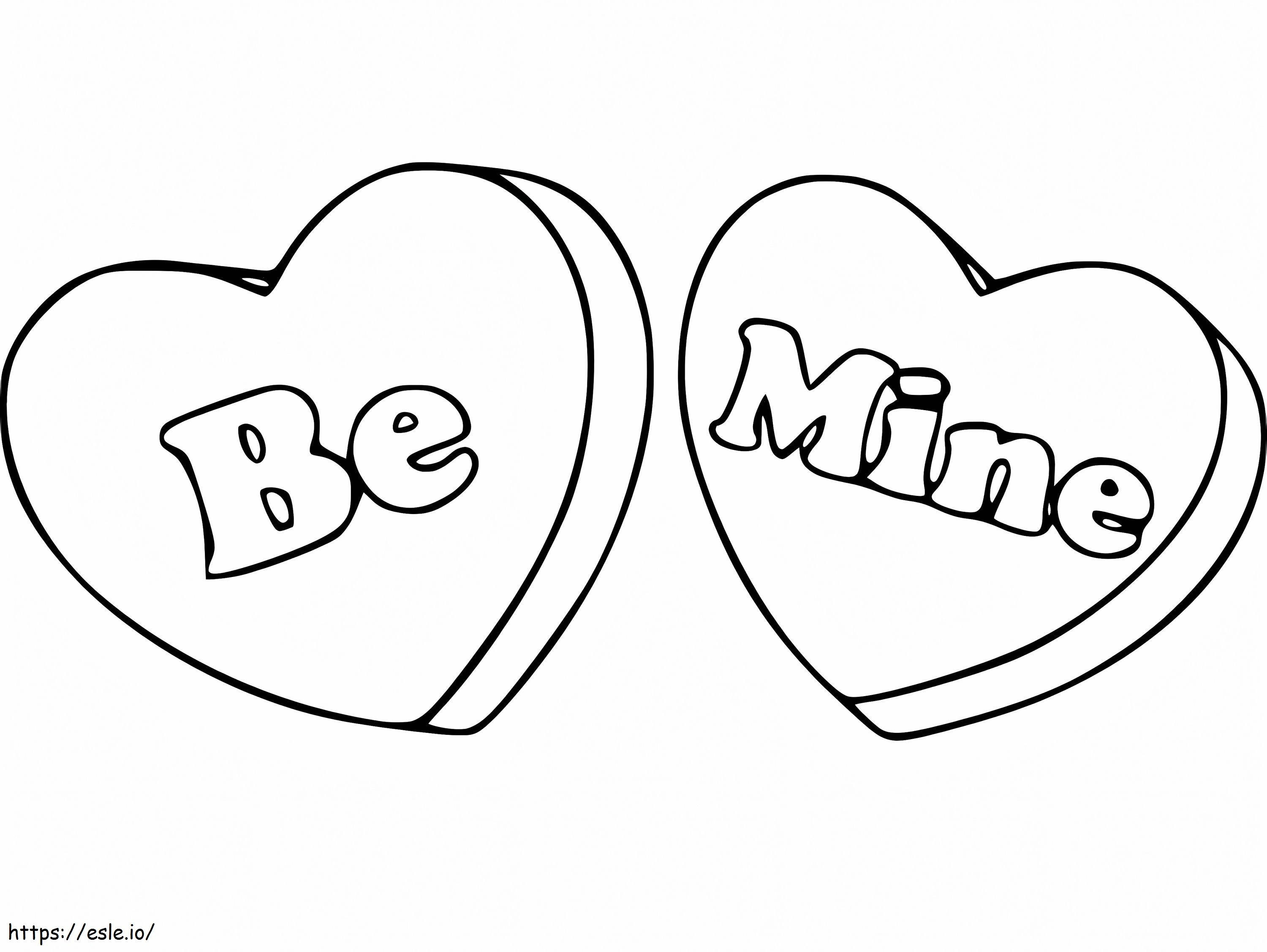 Be Mine Heart coloring page