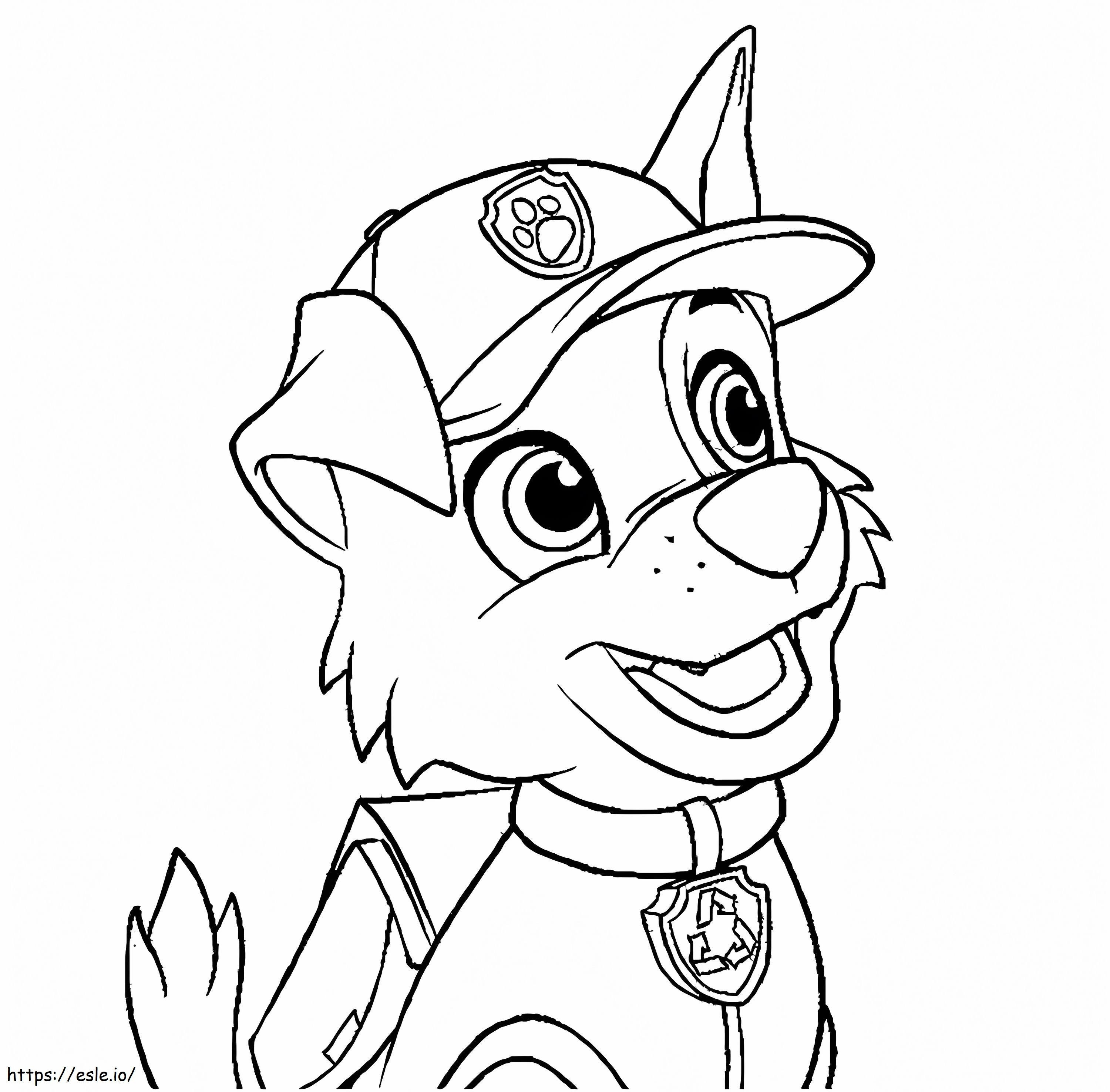 Lovely Rocky Paw Patrol coloring page