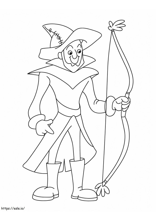 Witch Archery coloring page