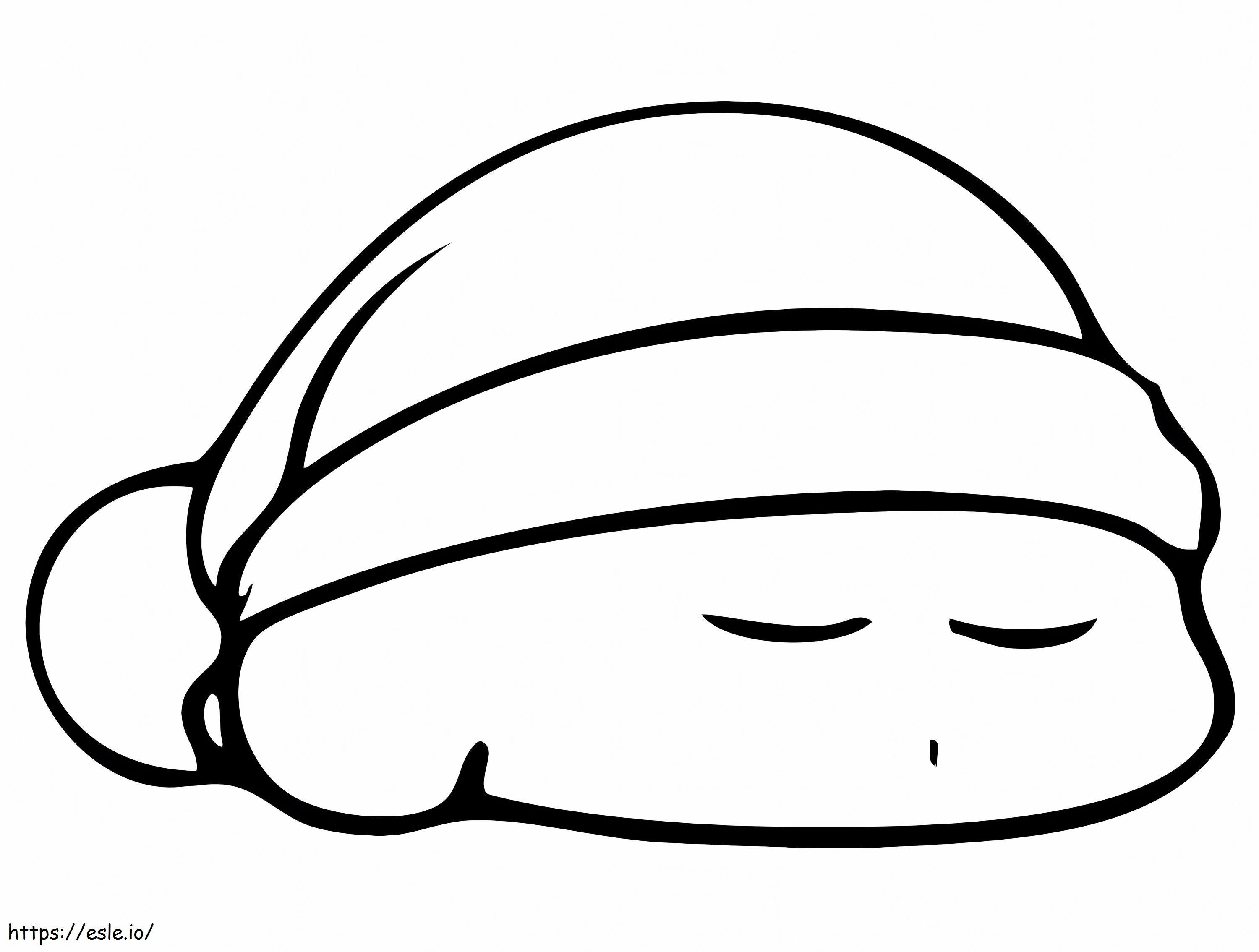 Kirby dormindo para colorir