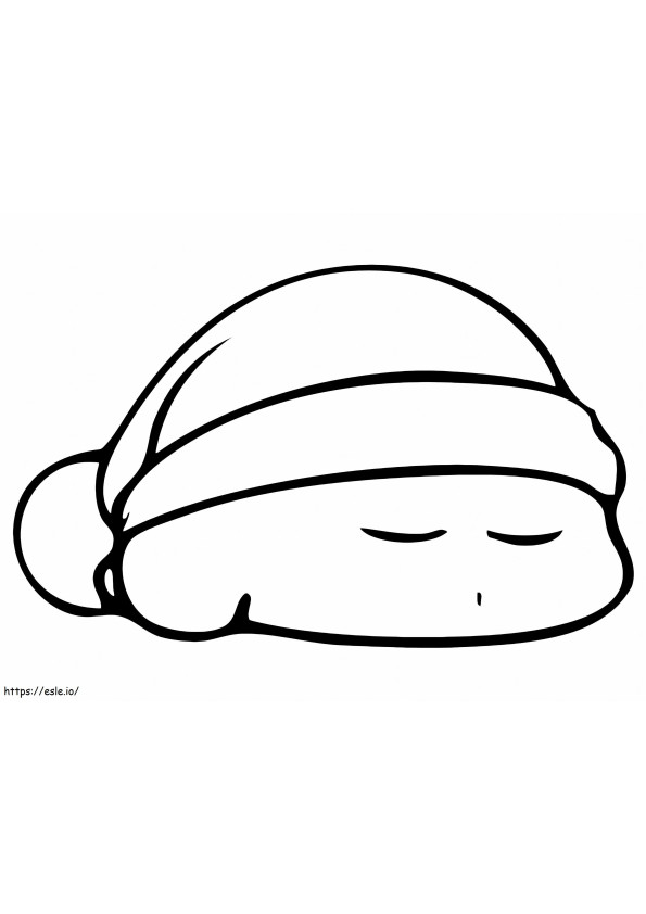 Kirby Sleeping coloring page