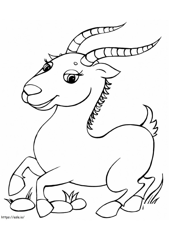Happy Antelope coloring page