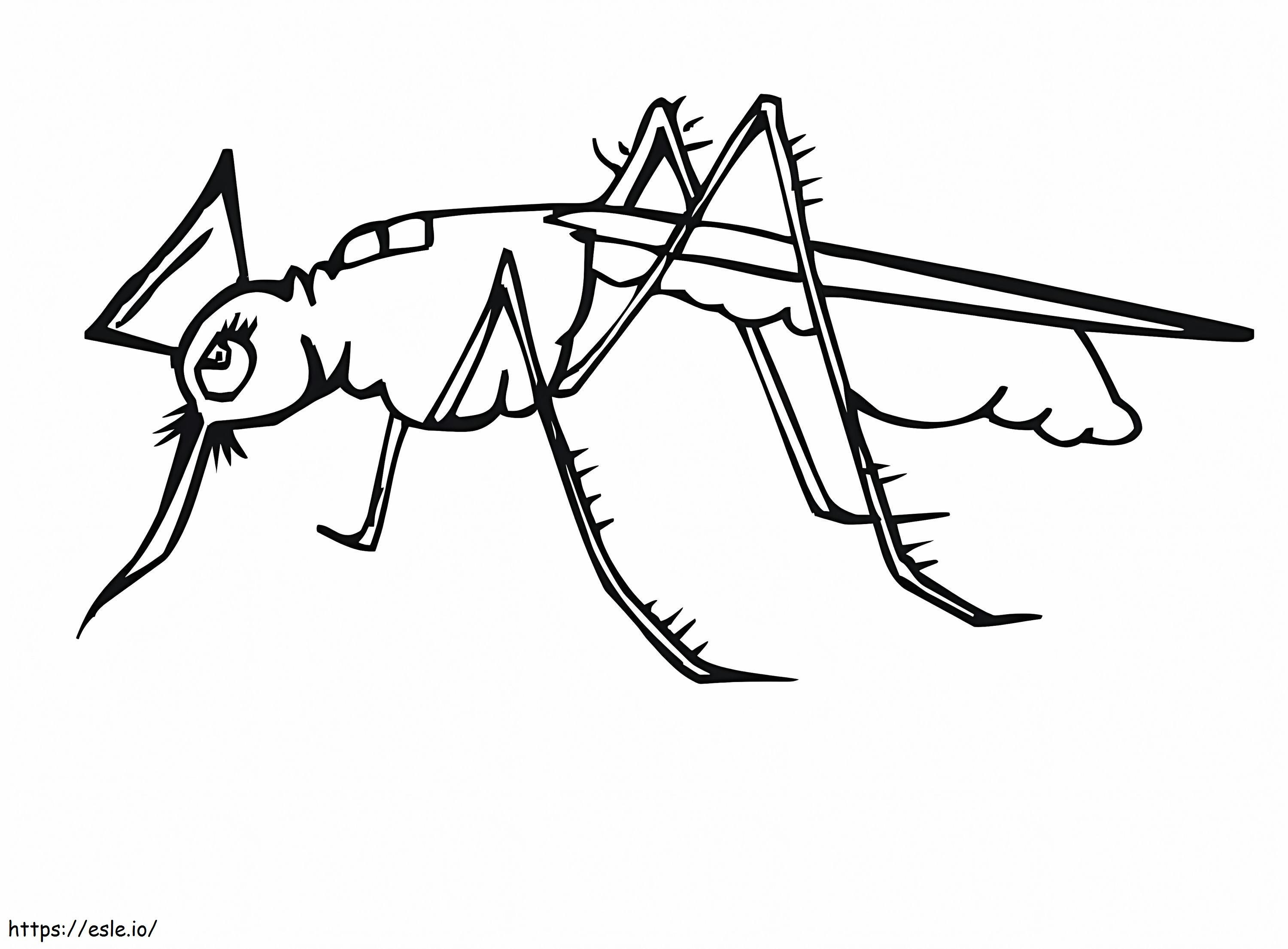 Scary Mosquito coloring page