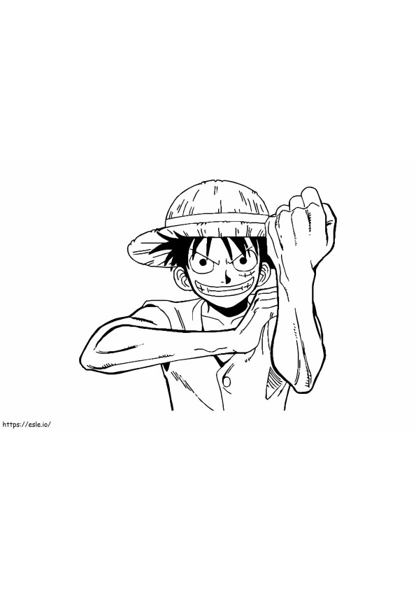 Cara Luffy coloring page