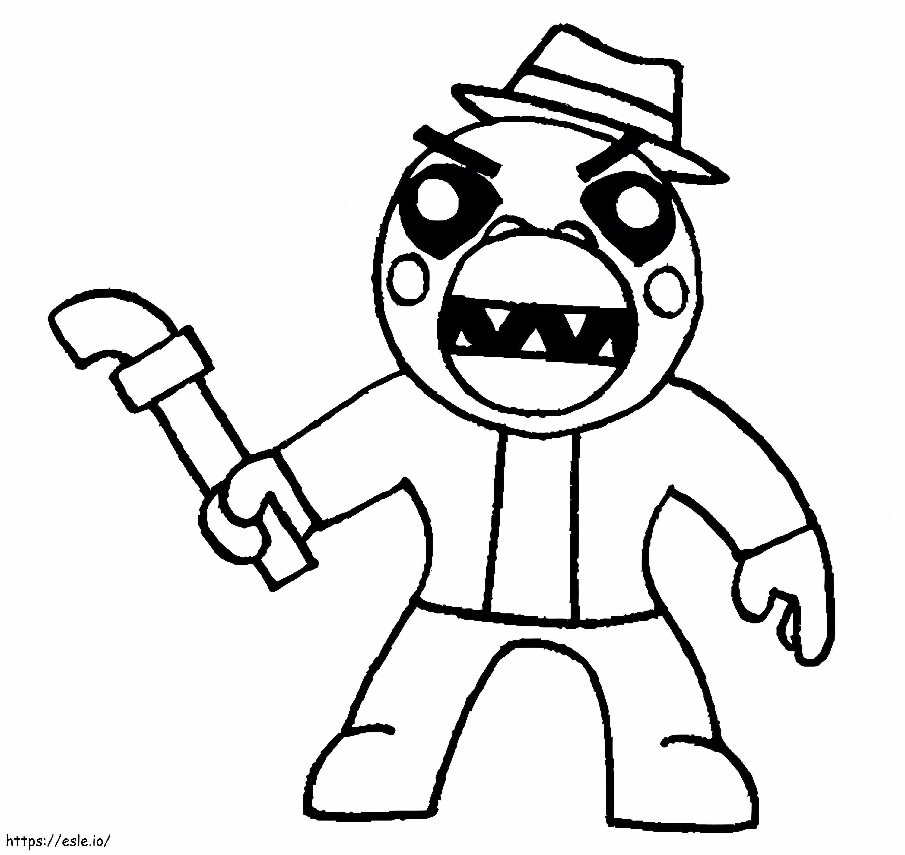 Alfis Piggy Roblox coloring page