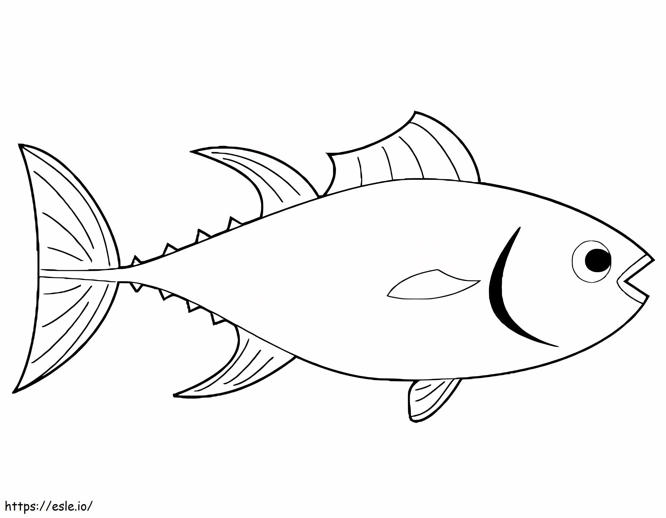 Free Tuna Fish coloring page
