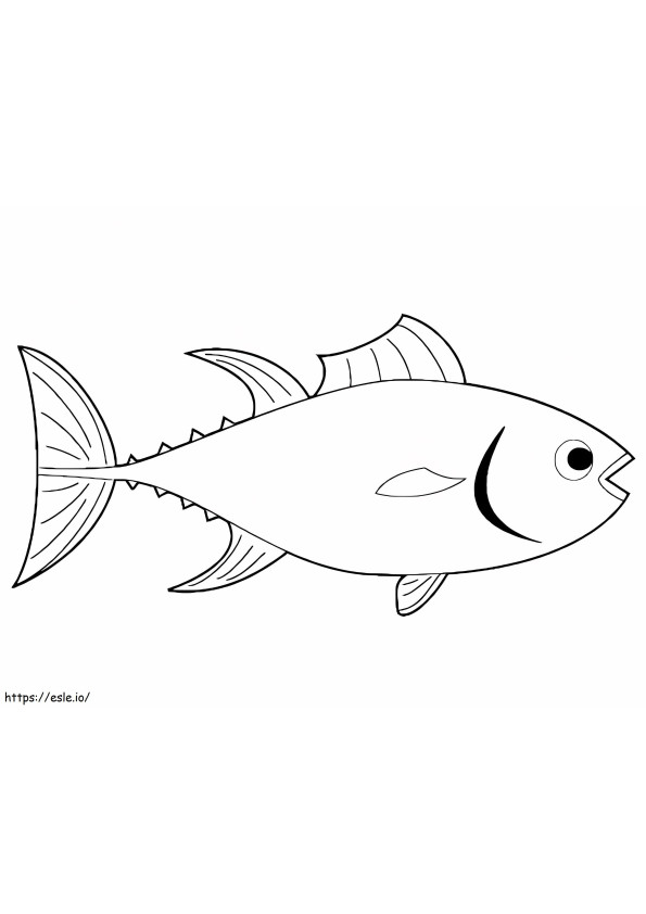 Free Tuna Fish coloring page