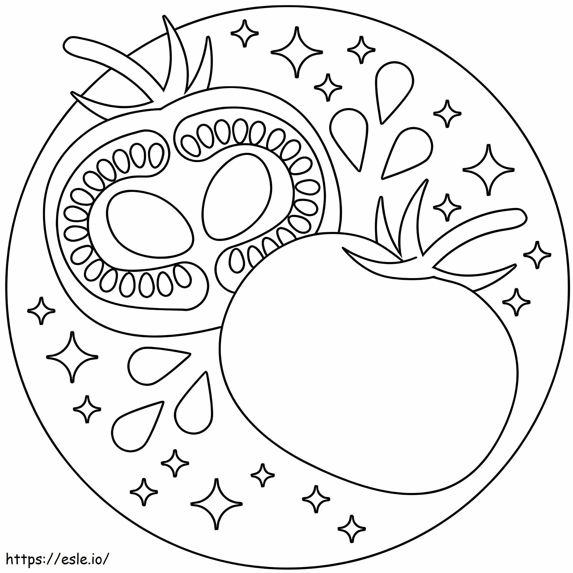 Fresh Tomato coloring page