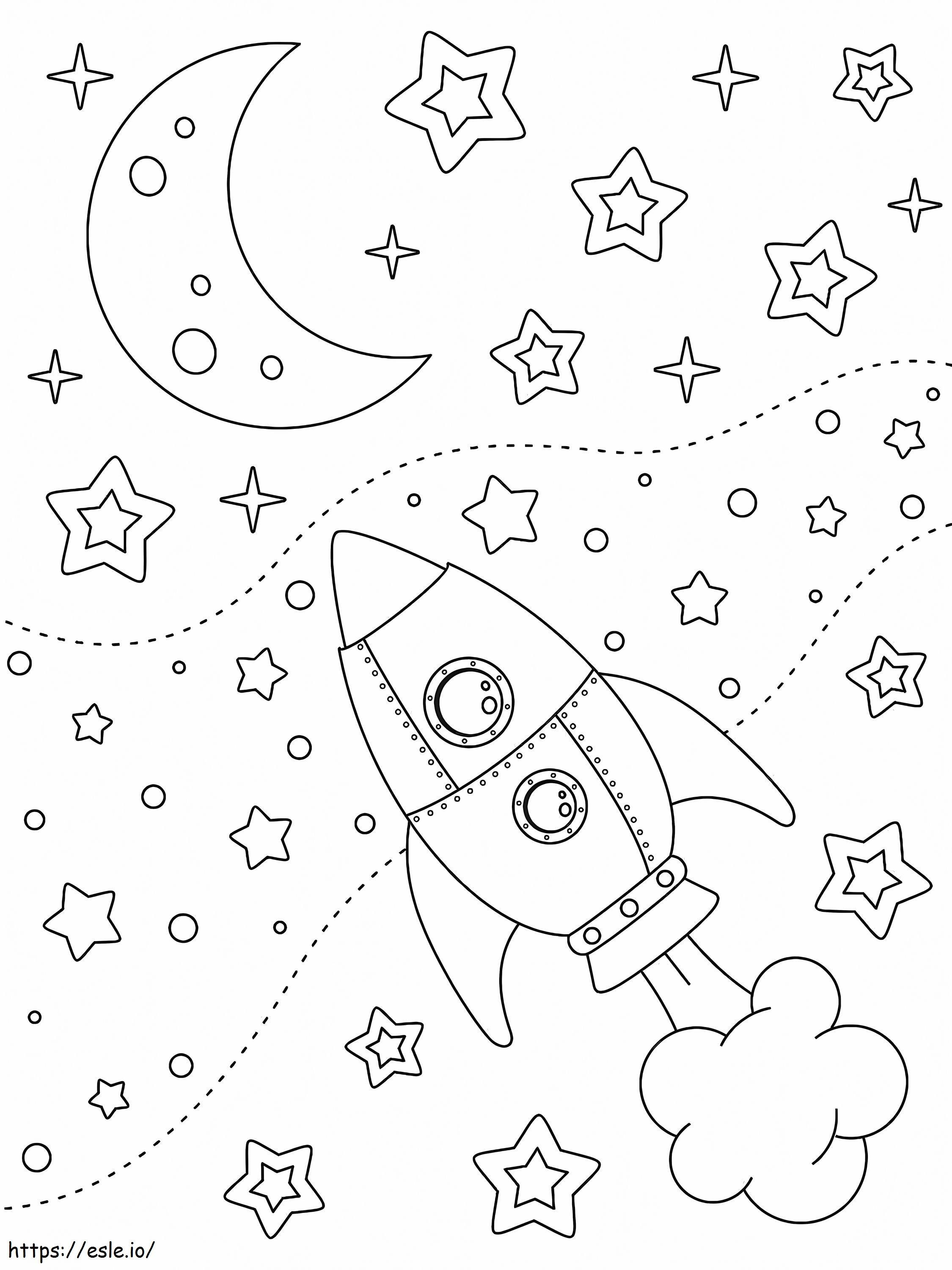 Stunning Space coloring page