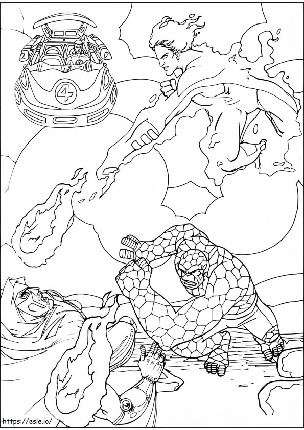 Fantastic Four 5 coloring page
